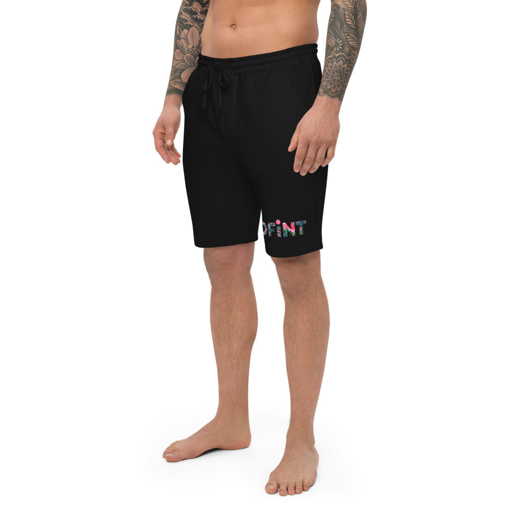 Tropical Pattern DFiNT logo Men's fleece shorts